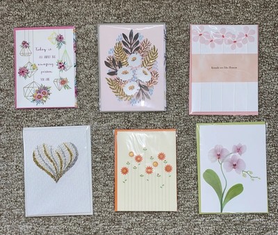 Variety Of Cards (3 Papyrus B-Day) (1 Papyrus Wedding)(2 Papyrus Blank) Lot Of 6