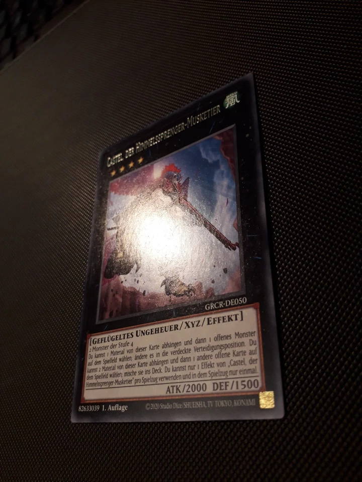 Yu-Gi-Oh! Castel, der Himmelssprenger-Musketier, GRCR-DE050, Rare, 1.A., NM - Bild 3 von 4