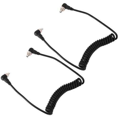 2Pcs Camera Flash Synch PC Cord Male To Male Spring Cable Universa - Picture 19 of 24
