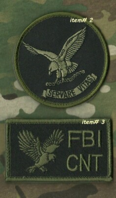FBI SERVARE VITAS HOSTAGE RESCUE TEAM HRT CNT KANDAHAR TRAINING AFGHAN 2-PC SET