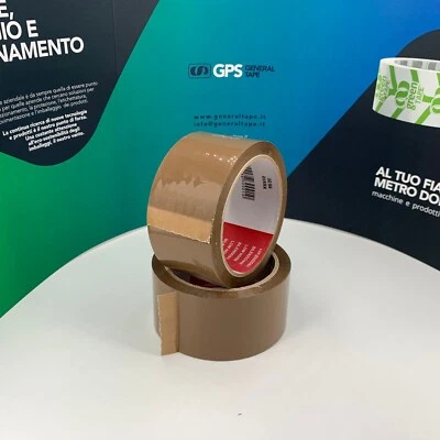 12 ROTOLI NASTRO ADESIVO SCOTCH 50 X 66 AVANA MARRONE KRAFT IMBALLAGGIO