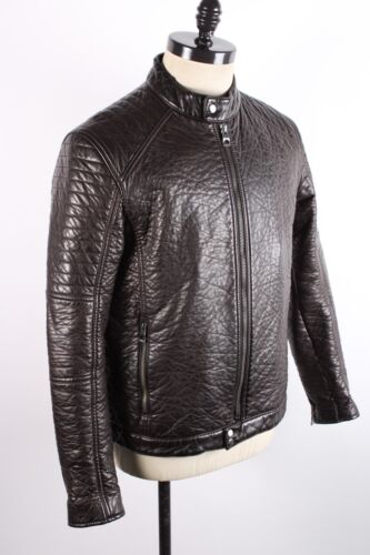 Guess Vegan Faux Leather Moto Jacket Men's Size Large - Picture 1 of 6