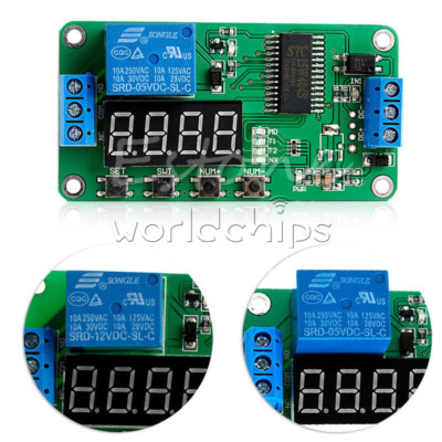 DC 5V 12V Multifunction Self-lock Relay PLC Cycle Timer Module Delay Time Switch