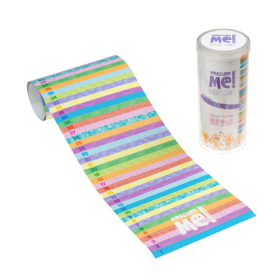 Measure Me! Pastellreihen - Kinder Roll-Up Wand Wachstum Höhe Tabelle 0-200 cm
