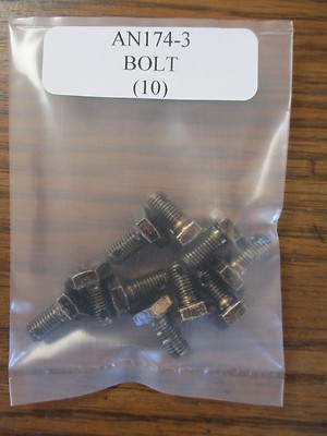 AN174-3 Hex Bolt 1/4-28 x 7/16'' Close Tolerance Steel - Lot of 10