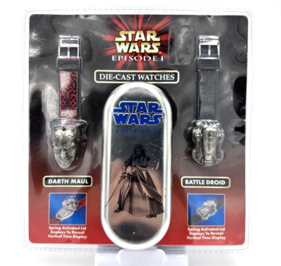 STAR WARS／DIE-CAST WATCH COLLECTION Star Wars Episode I Darth Maul & Battle Droid Die Cast Watches