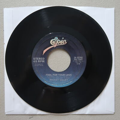 Mickey Gilley Fool For Your Love, Shakin' A Heartache Vinyl 45 Epic VG 9-54