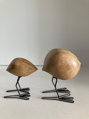 Juego de 2 estatuillas de aves estilo MCM de alambre de madera abstractas de alambre de Ikea Fiskelage - Imagen 8 de 14