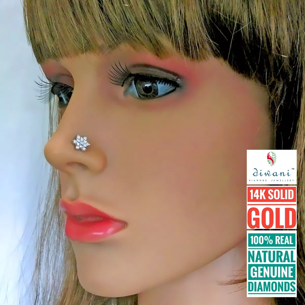 Vvs diamond cheap nose pin