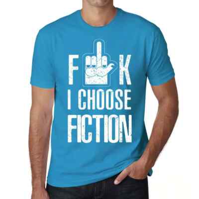 ULTRABASIC Herren T-Shirt F**k Je Choisis La Fiction F**k I Choose Fiction