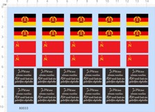 Universal East Germany Soviet Union Russia National Flag Markings Water Decal