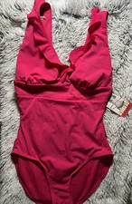 NWT Spanx One Piece Swimsuit Womens 6 Bandeau by Sara Blakely Bloom