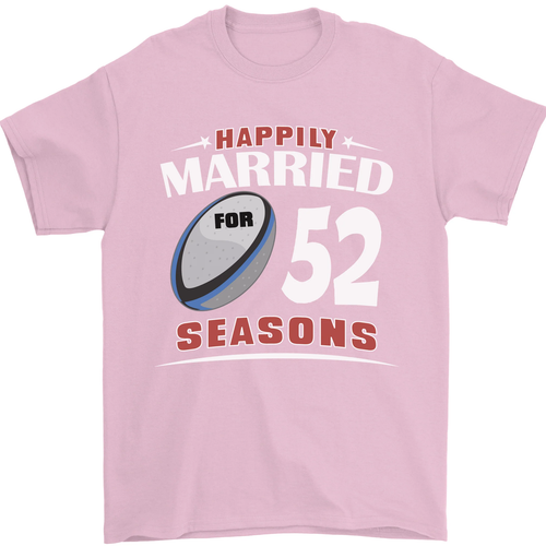 52 Year Wedding Anniversary 52nd Rugby Mens T-Shirt 100% Cotton - Picture 7 of 109