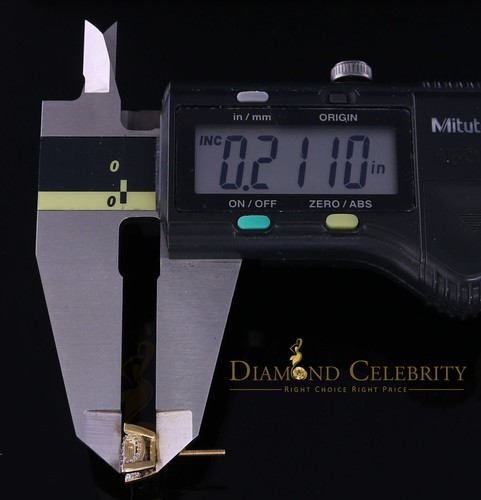 10K Real Yellow Gold Men's/Women's Real Diamond 0.25CT Stud Micro Earring - Picture 10 of 12