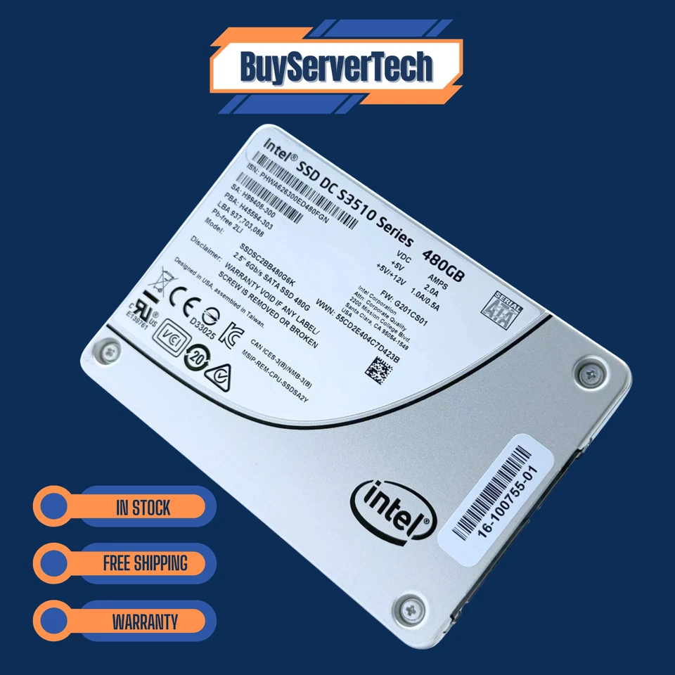 Intel 480GB 2.5" SSD SATA III Solid State Drive SSDSC2BB480G6K – Fast & Reliable - Image 2 of 4