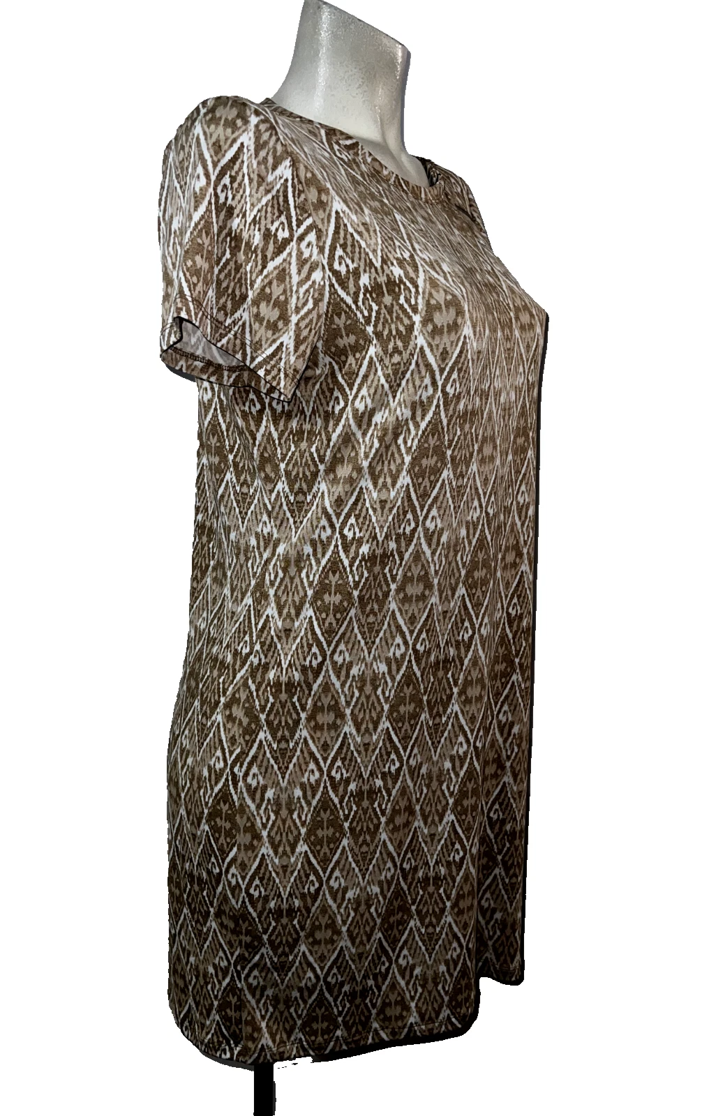 Abito MICHAEL KORS taglia L marrone maglia liquida maglione cambio S S tunica elasticizzata