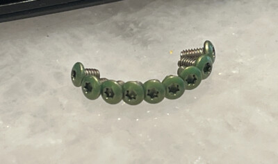 Translucent Green T6 Torx Screws For Benchmade CLA Knife Scale and Clip 9pc