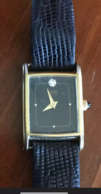Vintage Pulsar Women's Watch Rectangular Black Quartz #200963
