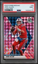 2020 Panini Mosaic #26 Josh Allen Camo Pink SP PSA 9 Mint Buffalo Bills 