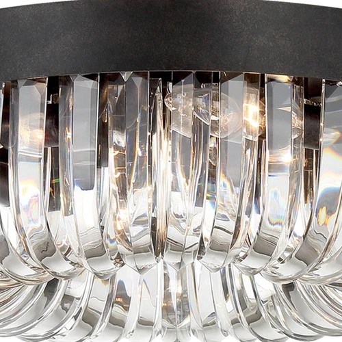 Alister 17" Wide Charcoal Bronze and Crystal Ceiling Light - Picture 5 of 7