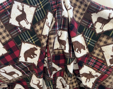 Joann Fabrics Multi Animals Anti Pill Plush Fleece Fabric 60" Wide 2 yards lot