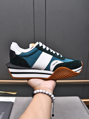 #ad ✌TOM FORD Men#x27;s low top Forest Green Comfortable sneakers $281.01