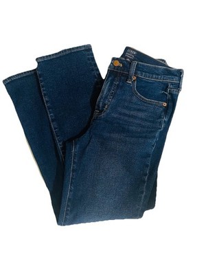 J. Crew Jeans Women s 26 Essential Straight Dark Blue 5 Pocket Stretch #CD685