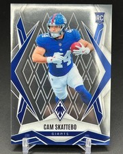 SEE PHOTOS 2025 Panini Phoenix Rookie Cam Skattebo #168 RC Giants