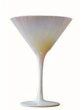 White Pearlescent Martini Glass - Set of 4