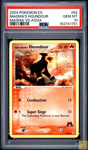 Team Magma's Houndoom graded PSA 10 for sale on eBay