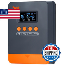 PowMr MPPT Solar Charge Controller 25A 12V/24V Auto, 25Amp Solar Controller MPPT