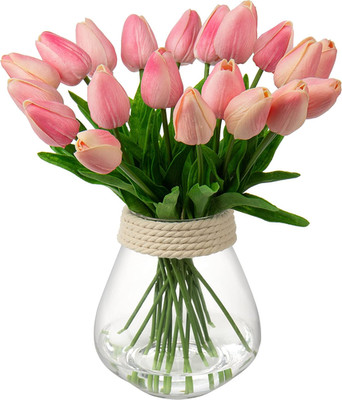 Briful 10 Stück Künstliche Tulpen Kunstblume Latex Blumen Real-Touch Tulpe Deko 