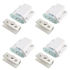 4 Set 5-8mm Glass Door Magnetic Touch Catch Latch Closure Plastic with Clamp