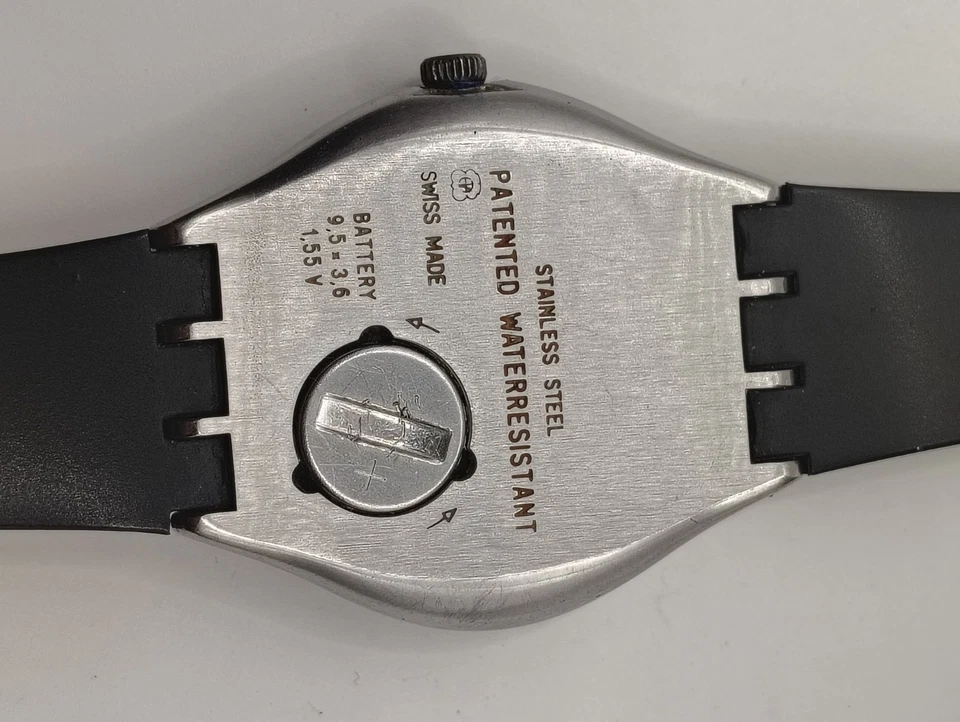 Винтажный Swatch Irony Годзилла 1995. Нержавеющая сталь. Новый Batt работает день/дата - Изображение 4 из 4