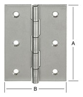 Vormann TüR-Scharnier Halbbreit 60 X 46 Mm Edelstahl Rostfrei (V2A) - 10502060
