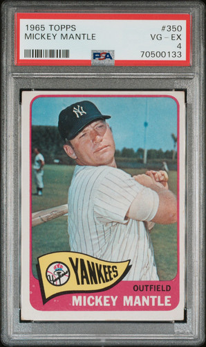 1965 Topps Mickey Mantle #350 PSA 4