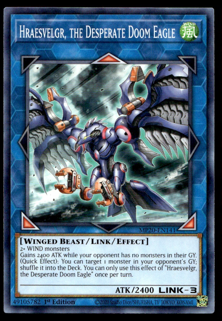 Hraesvelgr, the Desperate Doom Eagle MP20 MP20-EN141 MP YuGiOh Buy 10 Get 10 Fre