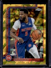 2025-26 Topps Chrome Sapphire Malik Beasley Gold Refractor #/50 Pistons