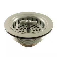 Tacoma 3-1/2 In. X 2-5/16 In. Stainless Steel Kitchen Sink Basket Strainer in Br