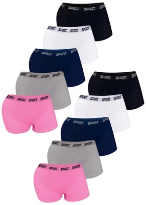 10 Mädchen Pantys Unterhosen Sport nahtlos Mikrofaser Pants Shorts Slips  - Bild 1 von 4