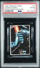 VADERS PIMP HAND PSA 2 GOOD DARTH 1980 STAR WARS YOPLAIT SPAIN #14 GRADED *TPHLC