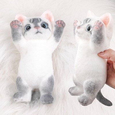 Hand Painted Cat Squishy Toys，Large Ultra Soft Kitty Squeeze Fidget Toys for 