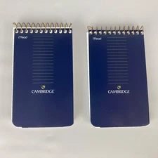 MEAD CAMBRIDGE 3"x5" Note Pad Small Memo Book Wirebound 70 Sheets Lot of 2 Pads