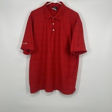 Nike Golf Men s XL Polo Shirt Dri Fit Red Short Sleeve Polyester Performance