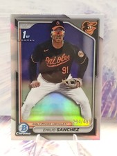 Emilio Sanchez 1st Prospect RC 2024 Bowman Chrome Refractor /499 Orioles BCP-241