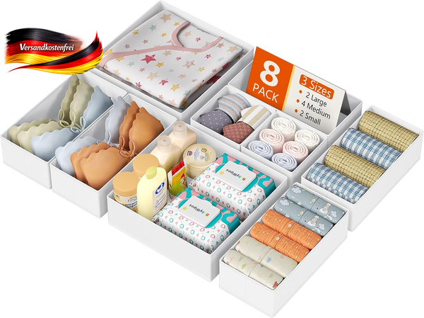 Dimj Schubladen Ordnungssystem Schubladen Organizer - Aufbewahrungsbox Stoff, Sc-image