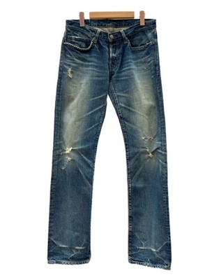 Hysteric Glamour Herren Denim Jeans Hose Nieten Knopfleiste Blau Größe 32