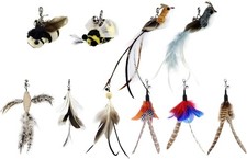 Cat Wand Toys, Interactive Bird Simulat Toy Set, Fishing Pole,