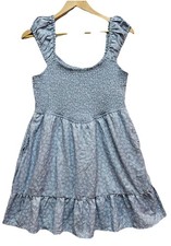 Floral Sun Dress Hint of Blush Floral Women’s Pockets XL Summer Dress Sleeveless