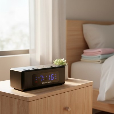 Digital PLL Alarm Clock Radio with Snooze Function & Programmable Sleep Timer